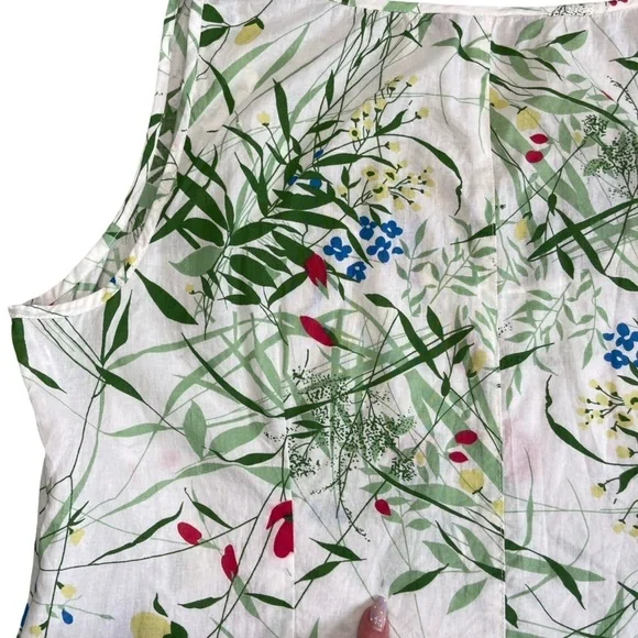 DOROTHY PERKINS FLORAL PEPLUM TANK COTTAGECORE BOTANICAL GARDEN PARTY - SIZE 18 - Picture 10 of 14